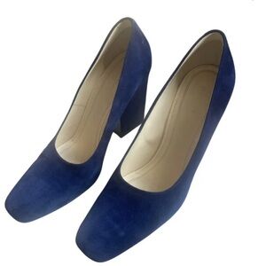 Celine Deep Blue Suede Heels